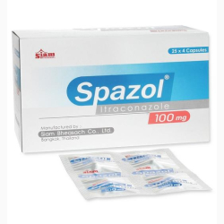 ITRACONAZOLE CAP 100 MG 25x4 UNITS SPAZOL SIAM BHAESAJ CO