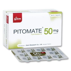 TOPIRAMATE FILM-COAT TB 50 MG 6x10 UNITS PITOMATE SIAM BHAESAJ CO