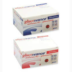 METFORMIN   GILBENCLAMIDE FC TAB 300 UNITS GLUCOVANCE 5/500 