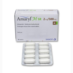 METFORMIN   GLIMEPIRIDE M SR PR-FC TAB 30 UNITS AMARYL 2/500 SANOFI AVENTIS