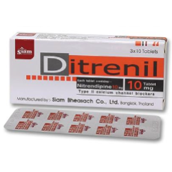 NITRENDIPINE TAB 10 MG 120 UNITS DITRENIL SIAM BHAESAJ CO